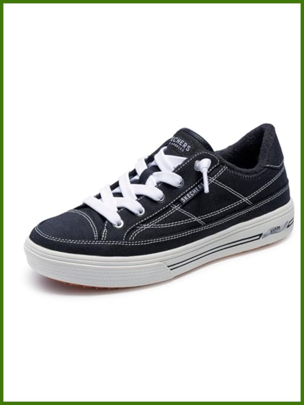 Slip On Sneakers with Arch Fit Support & Cushioning Vegan Canvas